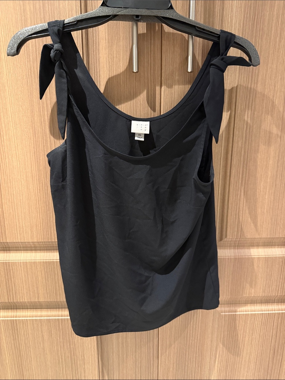 a new day Black Tie-Shoulder Camisole